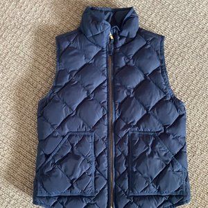 Navy J Crew Quilted Puffer Vest - YM